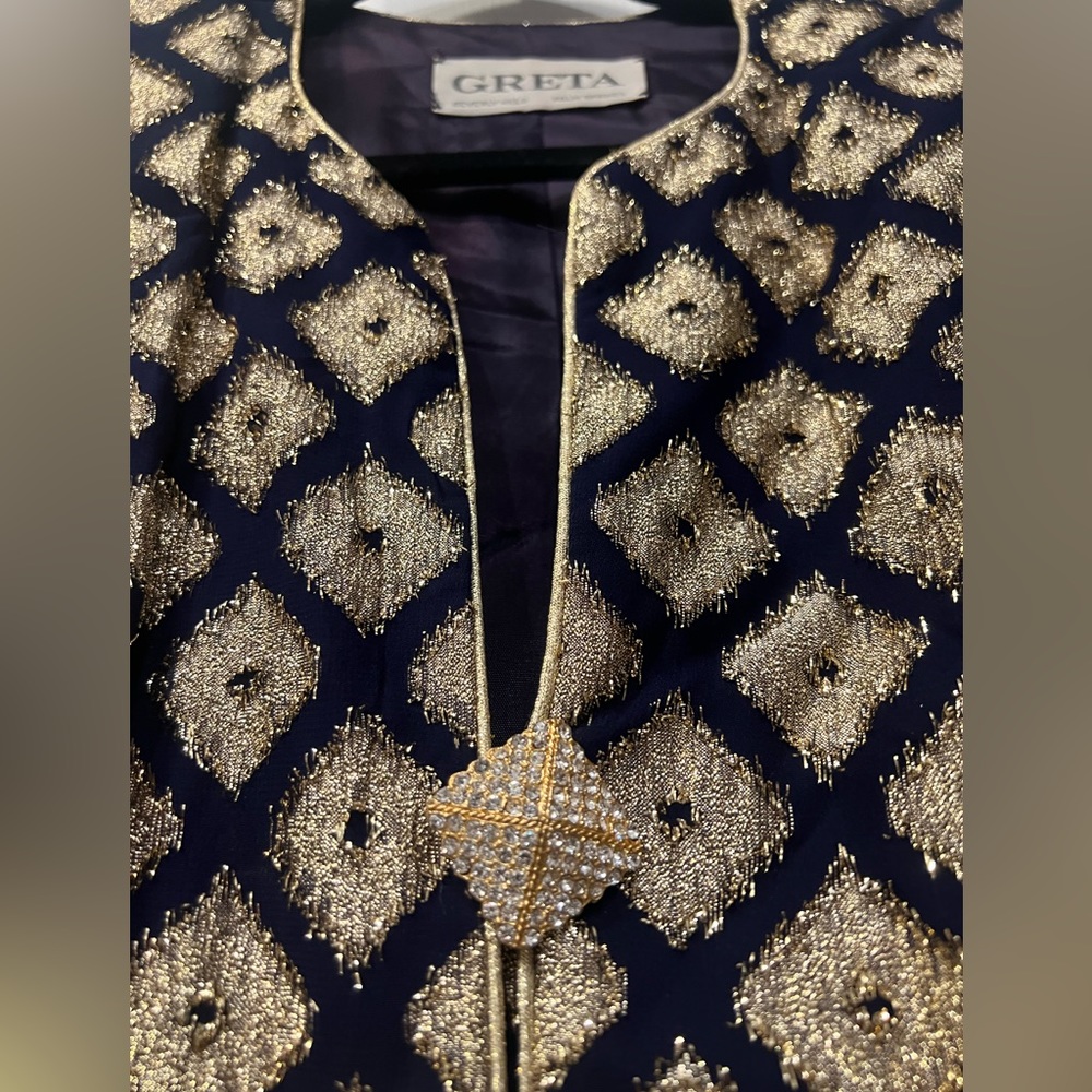Vintage GRETA Formal Party Sparkly Jacket Blazer Size 10